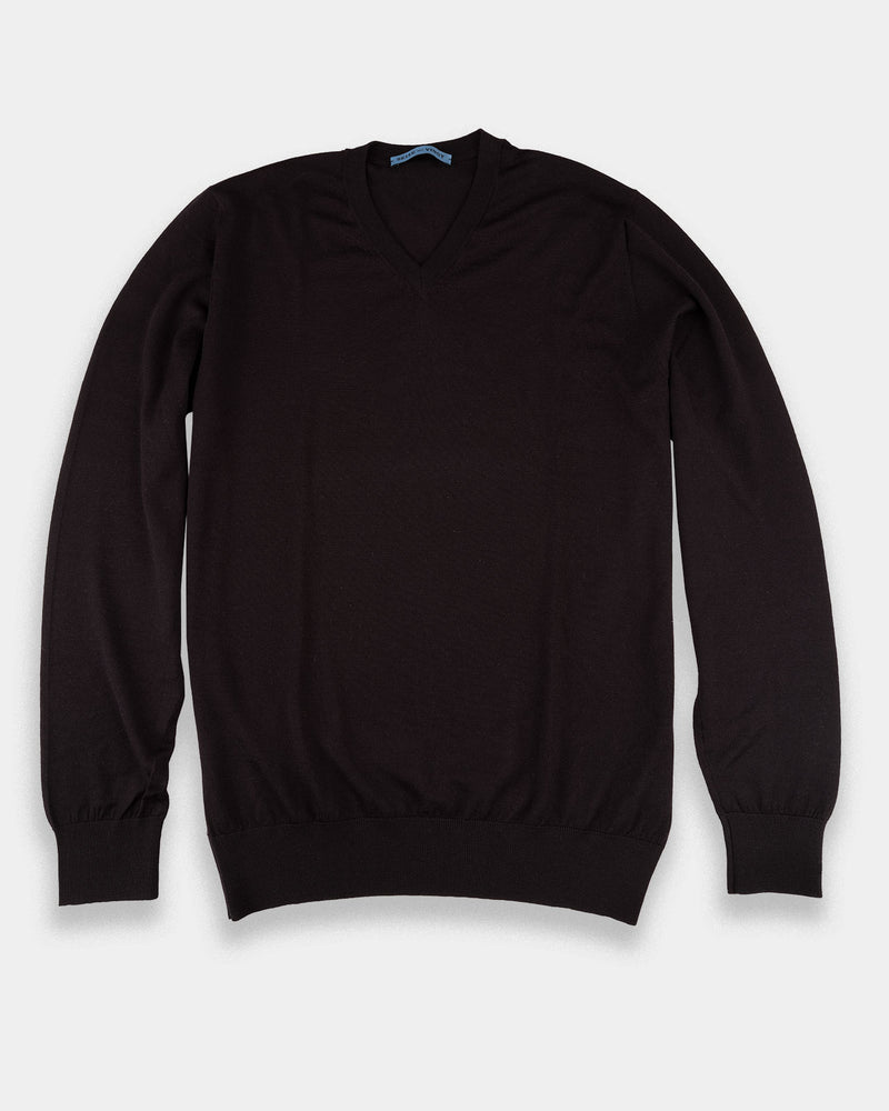 Concord superfine merino V-neck sweater