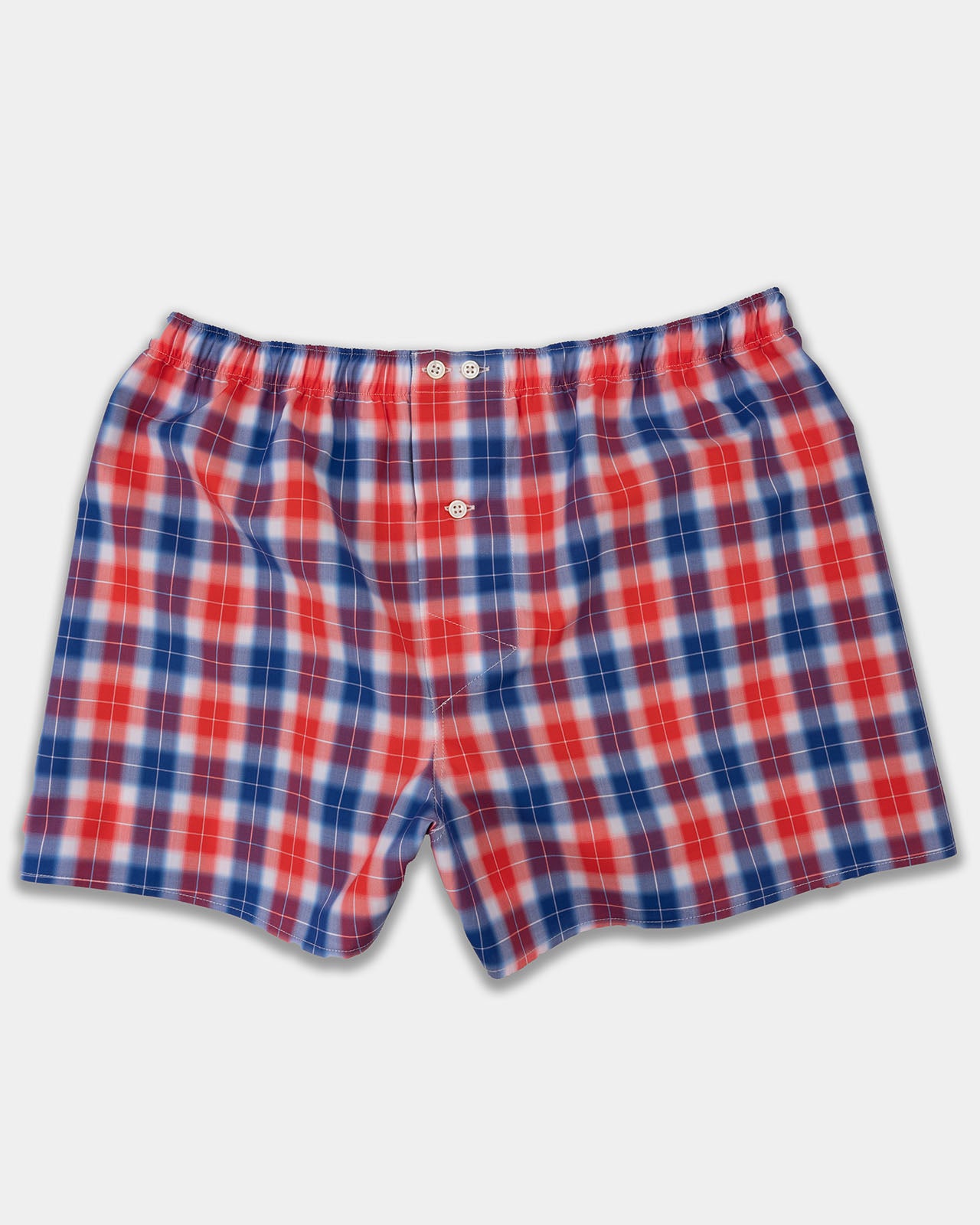 Blue/Red Large Plaid Boxer Shorts