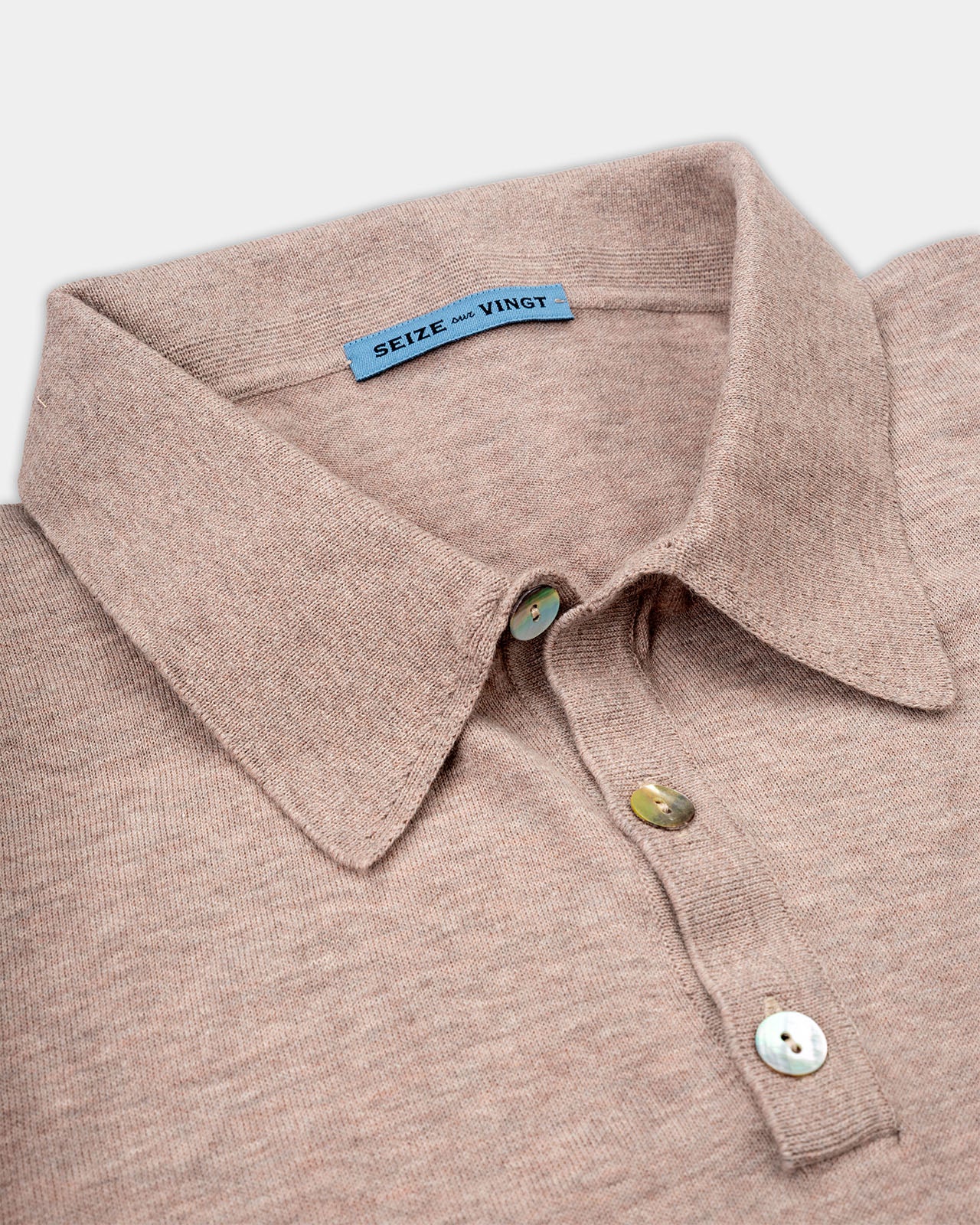 Light Taupe Melange Polo