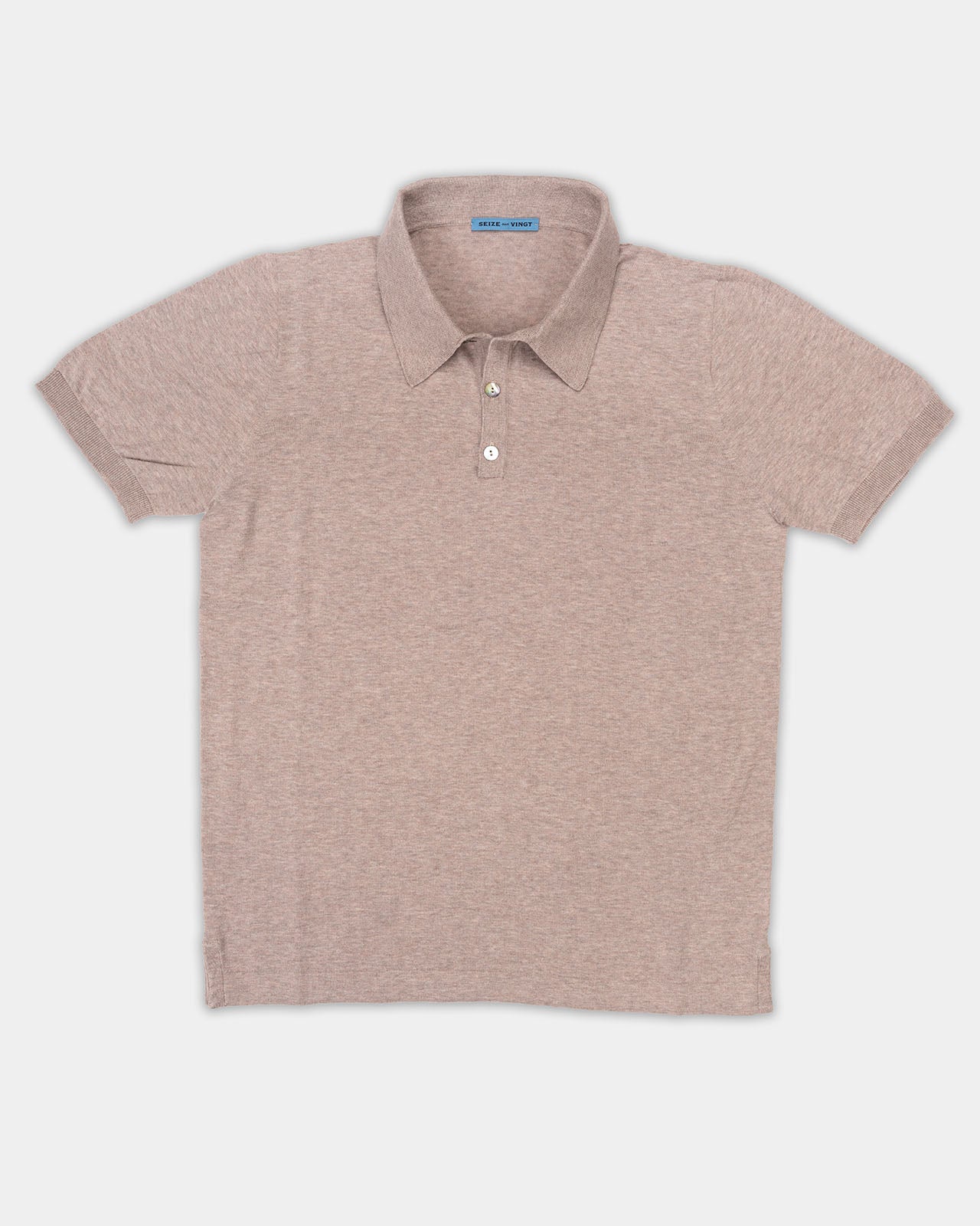 Light Taupe Melange Polo