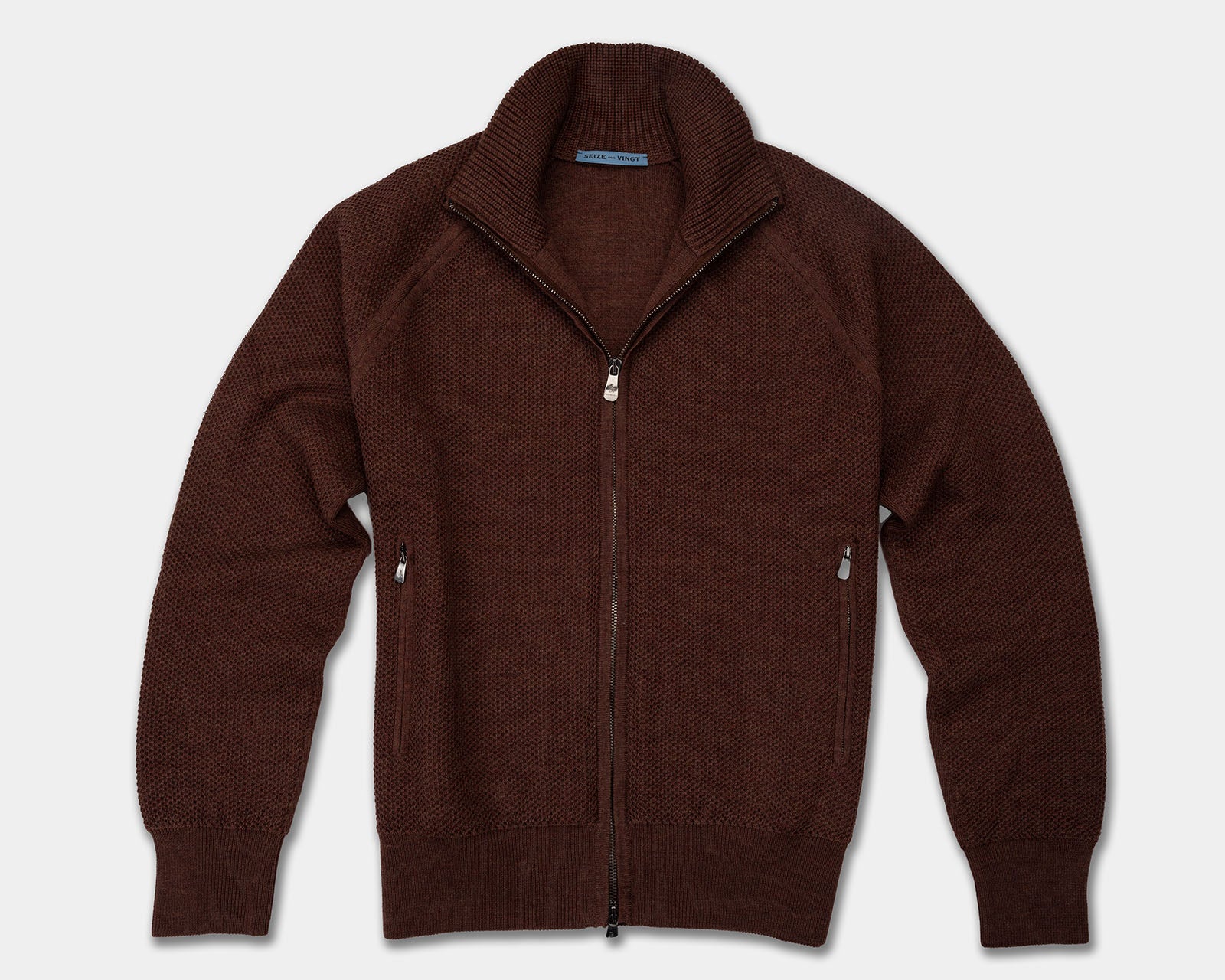 Zermatt Brown Wool Knit Bomber