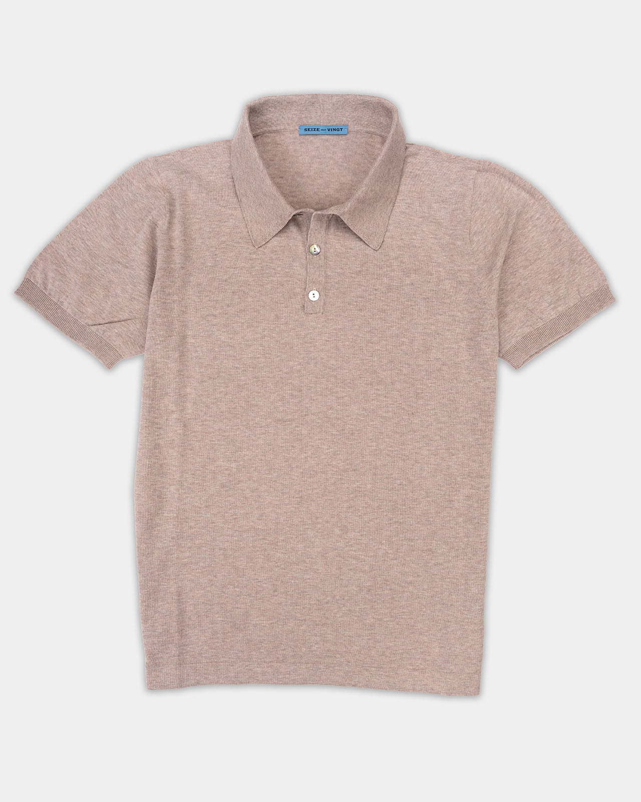 Light Taupe Melange Polo