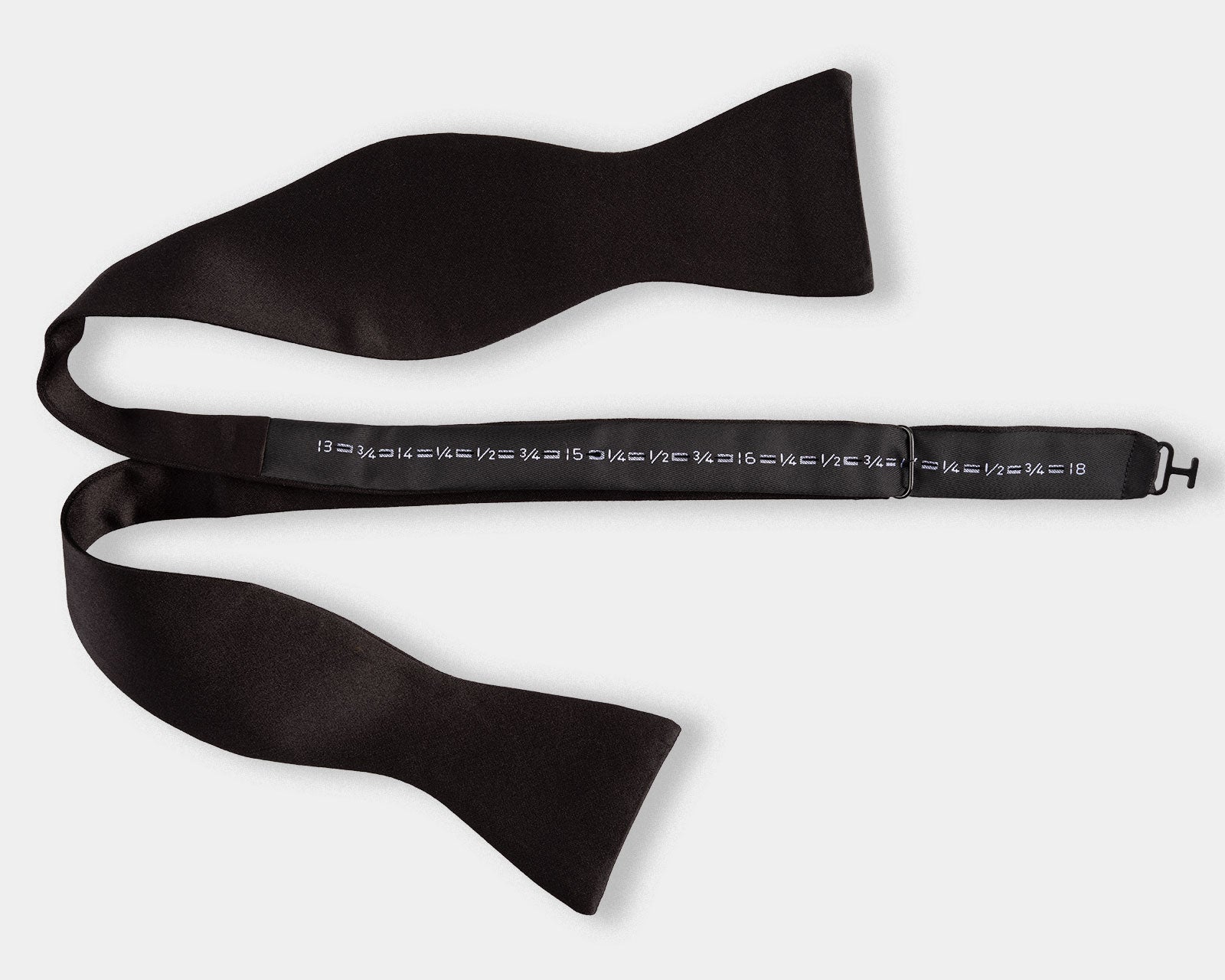 Black Satin Bowtie