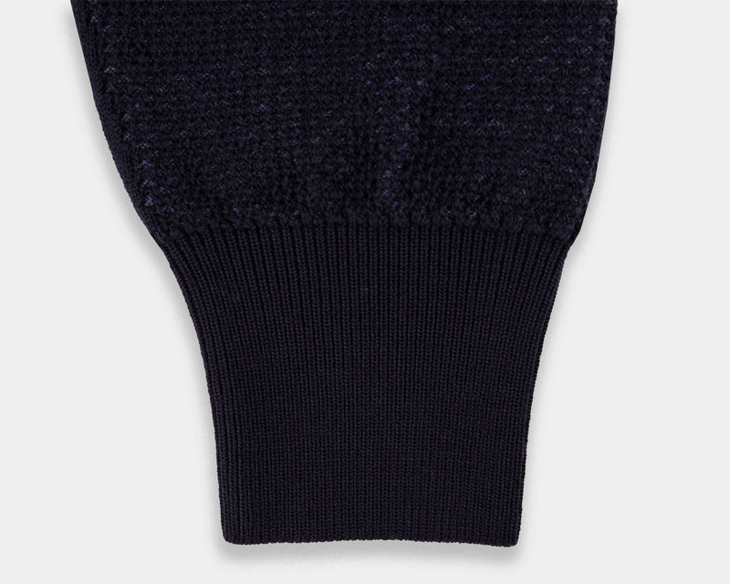 Zermatt Navy/Blue Wool Knit Bomber