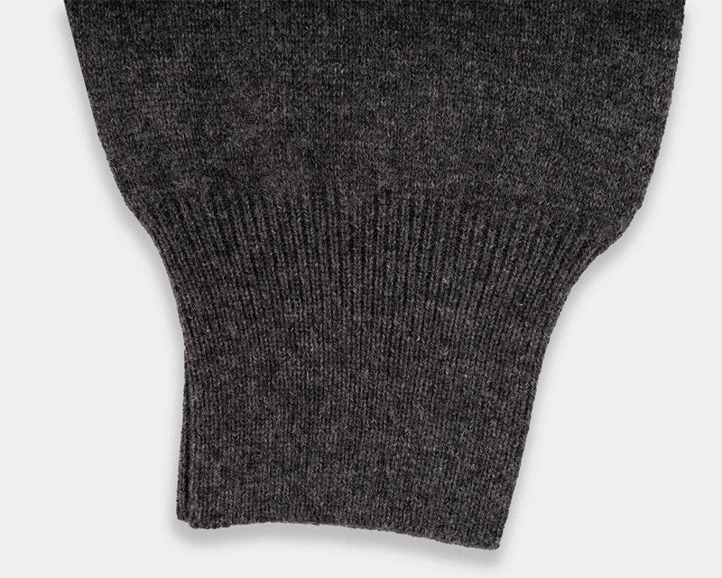 Aspen Gray Cashmere Classic Zip-Front