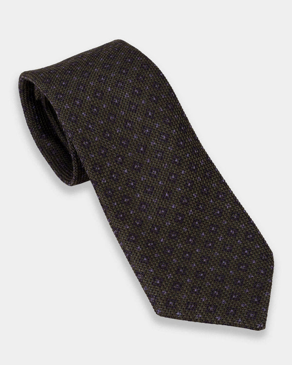 New! - Green with subtle blue/blue medallion Tie
