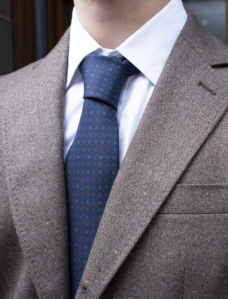 Navy with Blue Circle Dots Tie