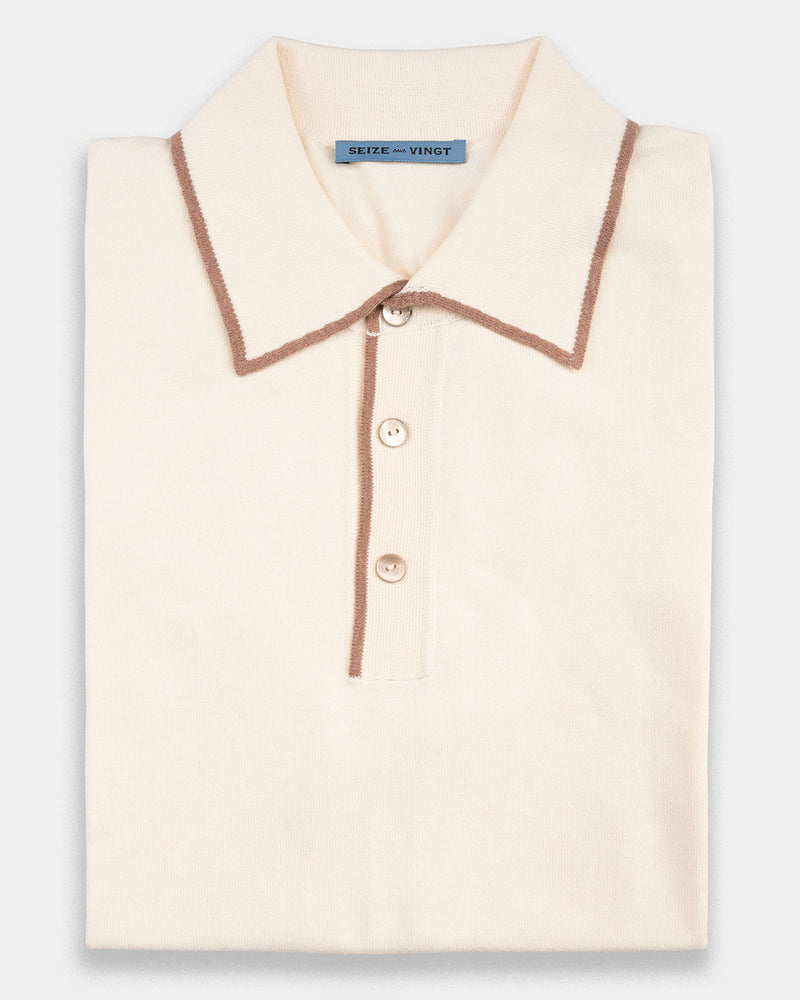 Beige - Brown Polo