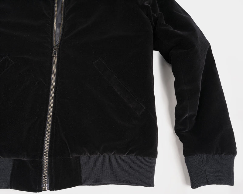 Black as Night Velvet Bomber
