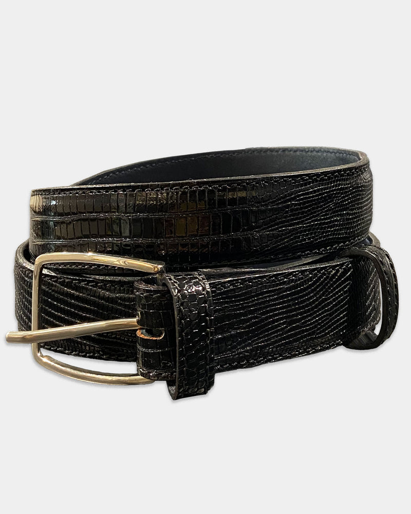 Black Lizard Belt Strap