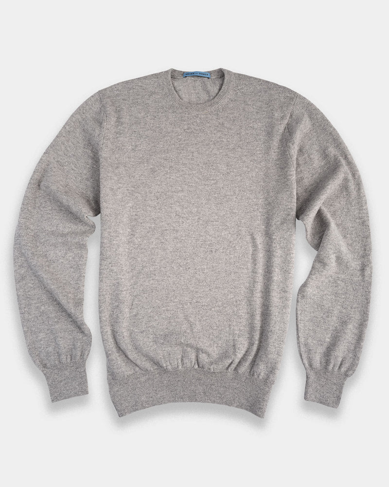 Smoke Crew Neck Cashmere Sweater (Sale Size L Only)