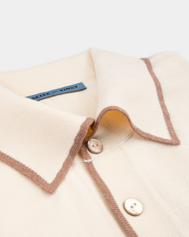 Beige - Brown Polo