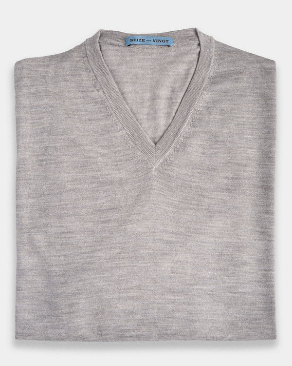 Raleigh superfine merino v-neck sweater