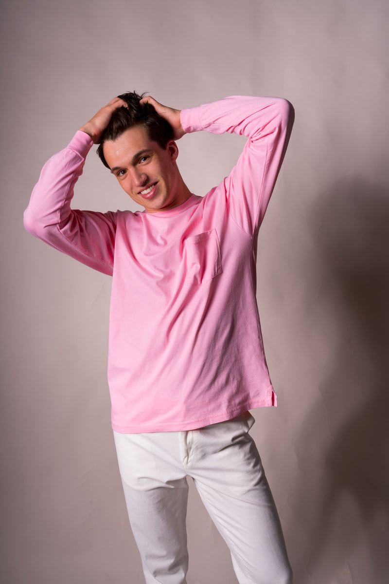 Almond Blossom Pink Long Sleeve T-shirt(Sale Sizes S &amp; XL Only)