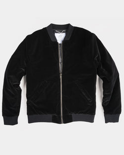 Black as Night Velvet Bomber