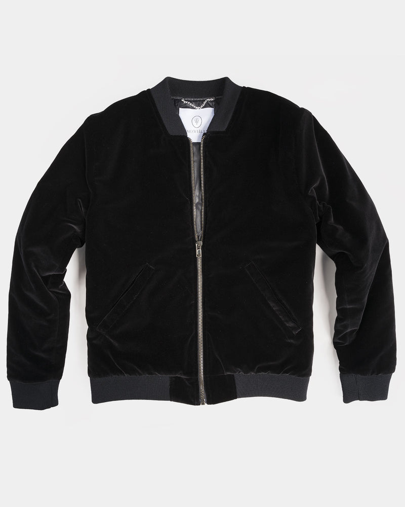 Black as Night Velvet Bomber