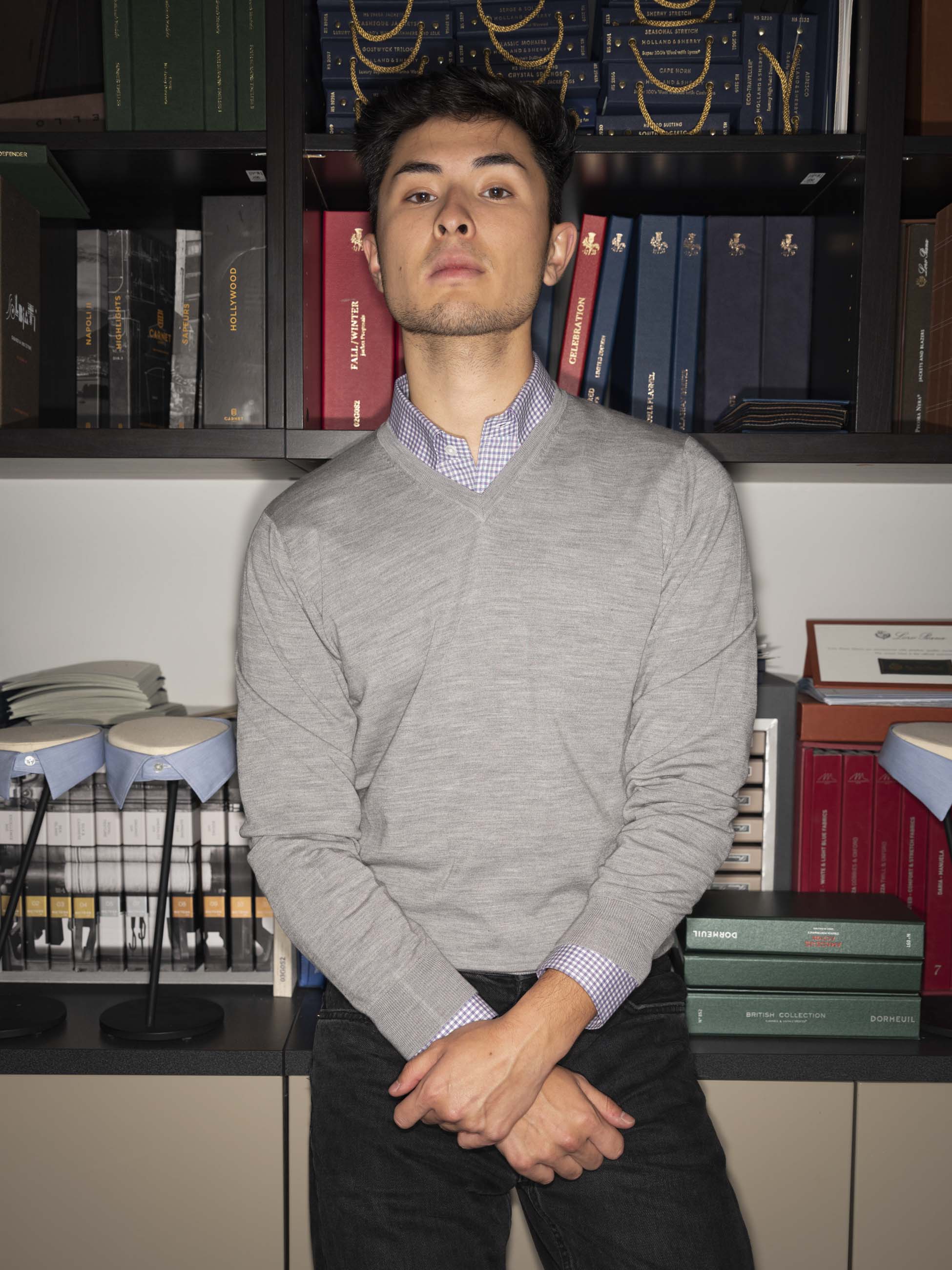 Raleigh superfine merino v-neck sweater